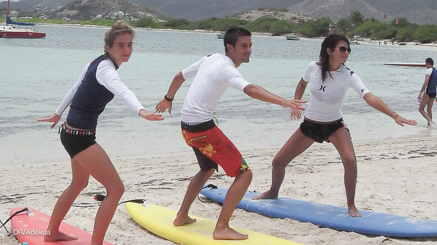 votre cours de surf à St Martin