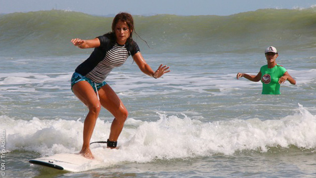 stage de surf débutant au Brésil