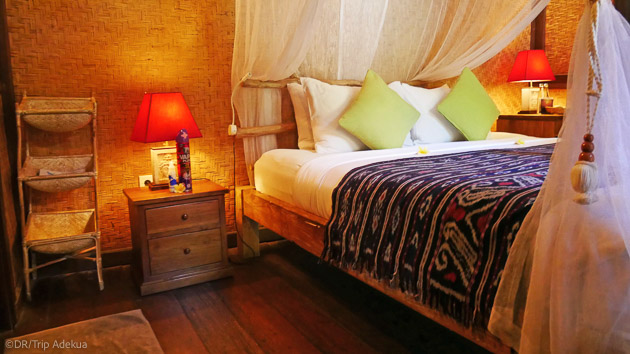 Votre chambre tout confort en bungalow pour votre séjour surf à Bali