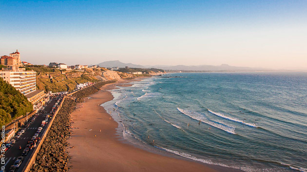 le spot de surf de la côte des Basques