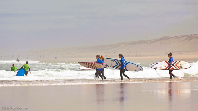 Séjour surf en famille dans les Landes au Vieux Boucau